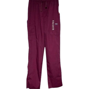 CHEROKEE Scrubs Pants Men's Fit Tall Wine Size M